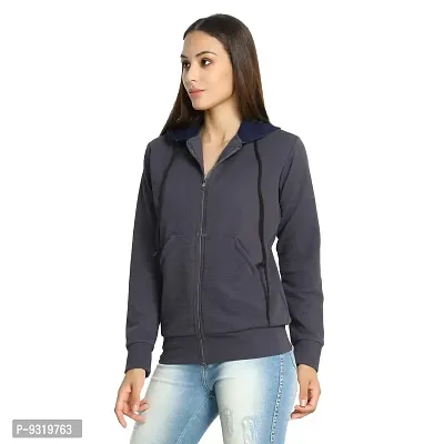 Meijaata Full Sleeve Regular fit Zipper Hoodie/Poly Lycra Hoodie/Winter Jacket/Running Hoodie/Zipper Sweatshirt for Women-thumb3