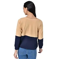 Meijaata Women's Casual Stylish Full Sleeves Polyester Lycra Sweatshirt-thumb1