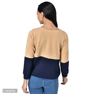 Meijaata Women's Casual Stylish Full Sleeves Polyester Lycra Sweatshirt-thumb2