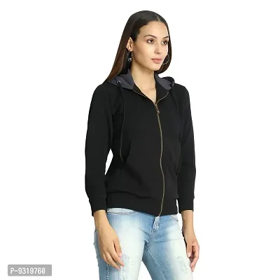 Meijaata Full Sleeve Regular fit Zipper Hoodie/Poly Lycra Hoodie/Winter Jacket/Running Hoodie/Zipper Sweatshirt for Women-thumb4