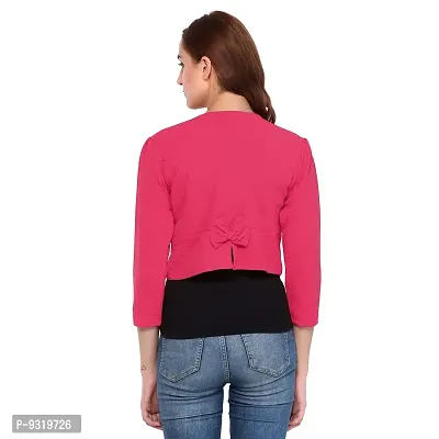 Meijaata Women's Polyester Button Front Shrug-thumb2