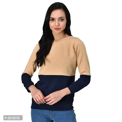 Meijaata Women's Casual Stylish Full Sleeves Polyester Lycra Sweatshirt-thumb0