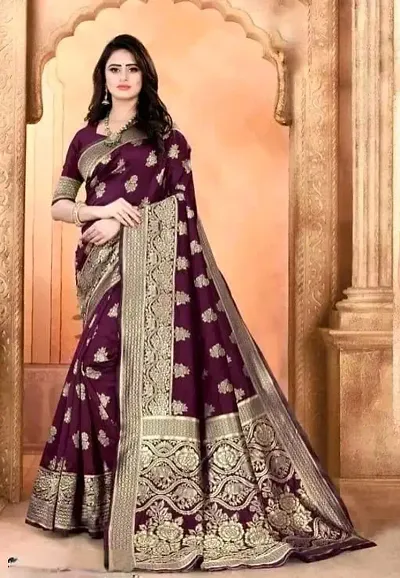 New In Silk Blend Saree with Blouse piece 