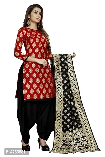 Exclusive Banarasi Silk Dress Material with Dupatta-thumb0