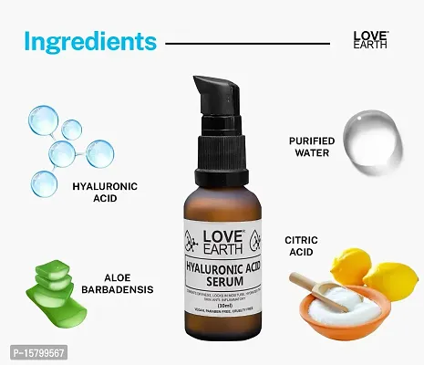 Love Earth Hyaluronic Acid Serum With Organic Aloe Vera  Essential Oils For Moisturised, Nourished  Hydrated Skin 30 ML-thumb4