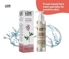 Love Earth No Foam Face Wash for Normal to Sensitive Skin | Soap Free, Non-Irritating, Skin Hydrating | Gentle Skin Cleanser 100ML-thumb1