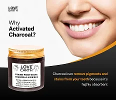 Love Earth Charcoal Teeth Whitening Powder For Teeth Whitening, Removes Plaque And Freshens Breath With Peppermint  Neem Oil 50gm-thumb1
