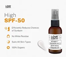 Love Earth Vitamin C Sunscreen SPF-50 For Sun's UVA, UVB Ray Protection With Vitamin C  Essential Oils For All Skin Types 50ml-thumb3