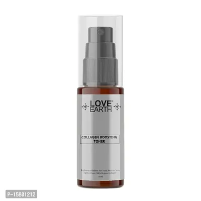 Love Earth Collagen Boosting Toner With Aloe Vera Extracts And Glycerin For Scar Reduction,Fine Lines  Ageing 100ml