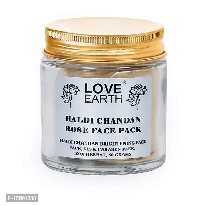 Love Earth Haldi Chandan Rose Face Pack With Amba Haldi  Chandan, For Face  Body, Paraben Free 30gm