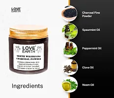 Love Earth Charcoal Teeth Whitening Powder For Teeth Whitening, Removes Plaque And Freshens Breath With Peppermint  Neem Oil 50gm-thumb2