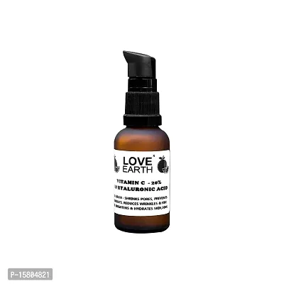 Love Earth Vitamin C Serum For Skin Hydration, Reduces Wrinkles  Hyperpigmentation With Pure Vitamin C  Organic Witch Hazel 30ml