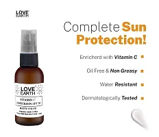 Love Earth Vitamin C Sunscreen SPF-50 For Sun's UVA, UVB Ray Protection With Vitamin C  Essential Oils For All Skin Types 50ml-thumb1