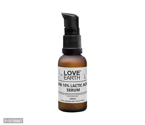 Love Earth AHA 10% Lactic Acid Serum With Organic Carrot Root  Hyaluronic Acid For Hyperpigmentation, Dark Spots  Ageing 30 ML-thumb2