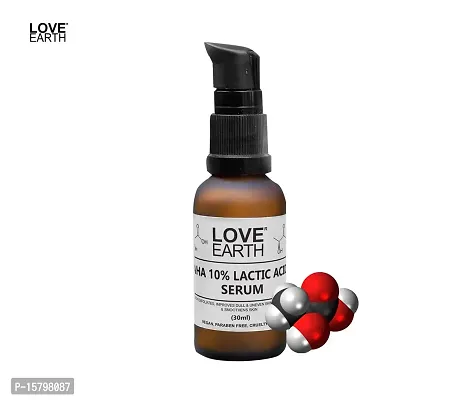 Love Earth AHA 10% Lactic Acid Serum With Organic Carrot Root  Hyaluronic Acid For Hyperpigmentation, Dark Spots  Ageing 30 ML-thumb3