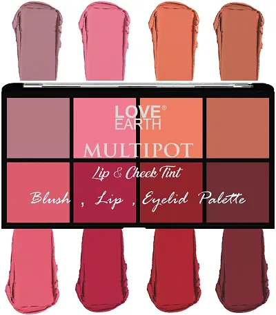 Love Earth Blush , Lips , Eyelid Palette With Richness Of Jojoba Oil And Vitamin E For Blush, Lips, Eyelids (16gm)