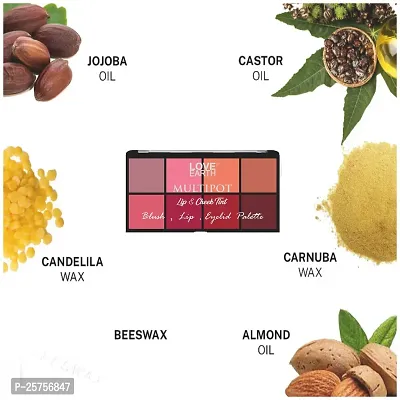 Love Earth Blush , Lips , Eyelid Palette With Richness Of Jojoba Oil And Vitamin E For Blush, Lips, Eyelids (16gm)-thumb5