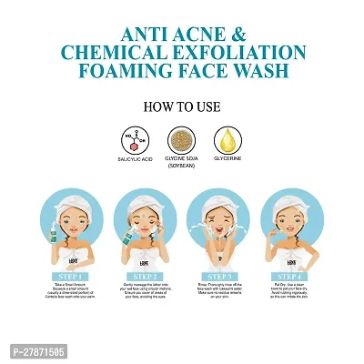 Love Earth Anti Acne  Chemical Exfoliation Foaming Face Wash For Sensitive Skin, Deep Cleansing, Acne-Fighting Ingredients, Oil Control 100Ml  -thumb3