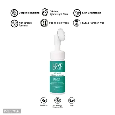 Love Earth Anti Acne  Chemical Exfoliation Foaming Face Wash For Sensitive Skin, Deep Cleansing, Acne-Fighting Ingredients, Oil Control 100Ml  -thumb5