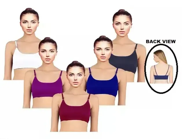 Multicolored Cotton Sports Bra Combo