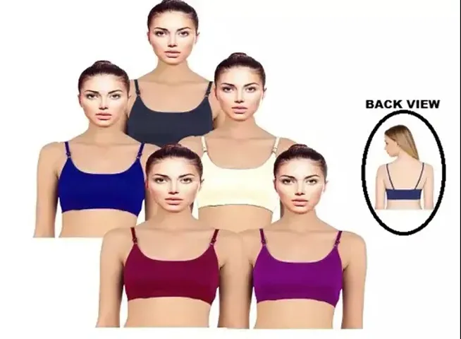 Solid  Cotton Sports Bra Combo