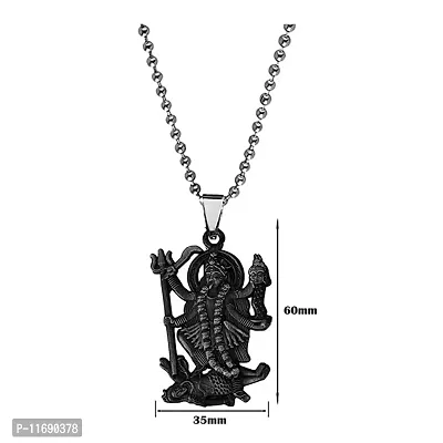 AFH Goddess Kali/Maa Kali/Mahakali Grey Locket Stainless Steel Chain Pendant for Men and Women-thumb2