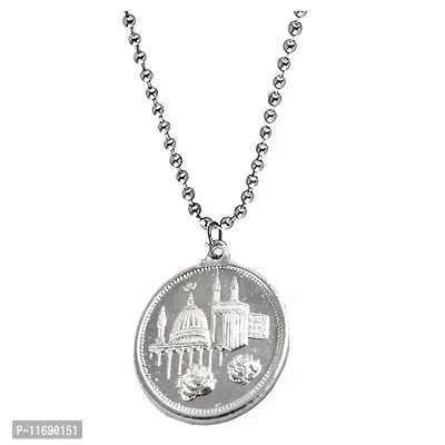 AFH Makka Madina 786 Locket With Stainless Steel Chain Pendant-thumb0