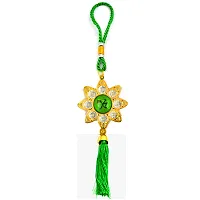 Islamic Allah Charm Green Golden Diamond studded Car Decorative Hanging Ornament-thumb1