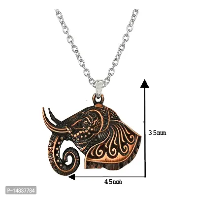 Elephant Head Lucky Charm Religious Copper Zinc Metal Pendnet Link Chain for Men,Women-thumb2