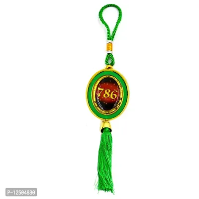 786 Allah Green  Islamic Car Mirror Charm Decorative Hanging Ornament-thumb2