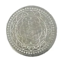 AFH Metal Laxmi Ganesh Silver Coin Yantra for Pooja - for Health, Wealth, Prosperity and Success-thumb1