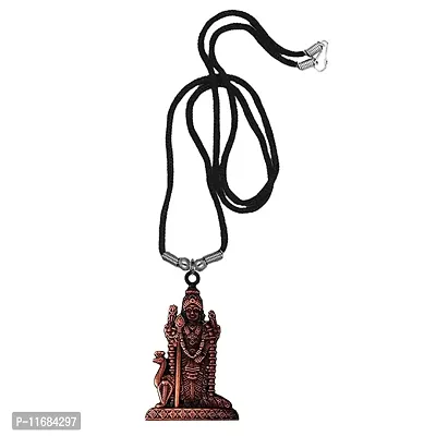 AFH South Indian Lord Murugan Kartikeya Tamil Om VEL Copper locket with Cord Chain Pendant-thumb0