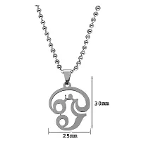 AFH Tamil Om Lord Murugan Silver Locket with Metal Snake Chain Pendent for Men, Women-thumb1