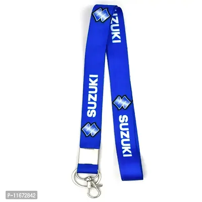 AFH Blue Sport Racing Long Fabric Clothing Key Chain for Bike