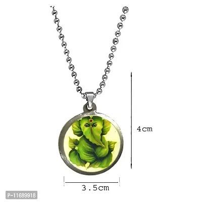 AFH Lord Leaf Ganesh Locket With Stainless Steel Chain Pendant For Men,Women-thumb2