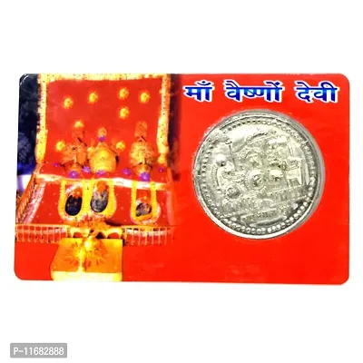 AFH Shri MATA Vaishno Devi Jay MATA Di Golden Coin ATM Card - for Health, Wealth, Prosperity and Success Brass Yantra-thumb3