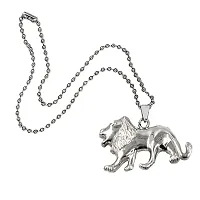 AFH Lucky Charm Lion with stainless Steel Chain Pendant For Men,Women-thumb1