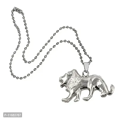 AFH Lucky Charm Lion with stainless Steel Chain Pendant For Men,Women-thumb2