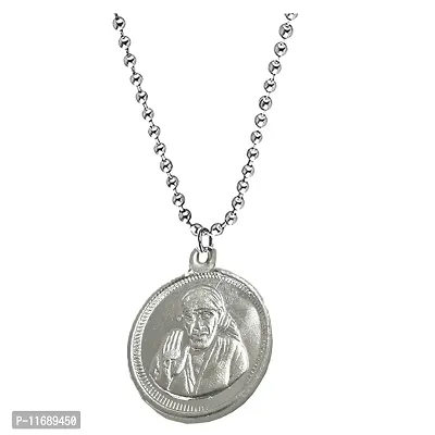 AFH Lord Sai Shirdiwale Om Locket With Stainless Steel Chain Pendant For Men,Women