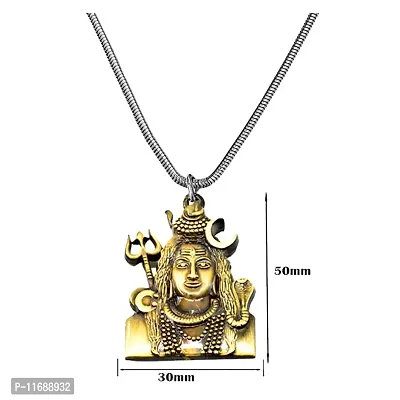 AFH Lord Shiva Bholenath Bronze locket with Snake Chain Pendant For Men,Women-thumb2