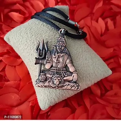 AFH Lord Shiv Mahadev Bholenath Copper Locket With Cord Chain Pendant for Men and Women-thumb3