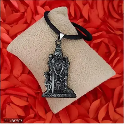 AFH South Indian Lord Murugan Kartikeya Tamil Om VEL Grey locket with Cord Chain Pendant-thumb3