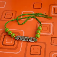 AFH Frendship Day Giting Friend Letter Bracelet Decorative green Beads with Cord Chain Adjustable Bracelet For Boys And Girls-thumb2