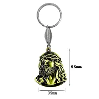 My Lord Jesus Face Gifting Bronze Metal keychain for Men and Women-thumb1