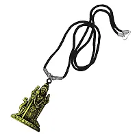 AFH South Indian Lord Murugan Kartikeya Tamil Om VEL Bronze Locket with Cord Chain Pendant-thumb2