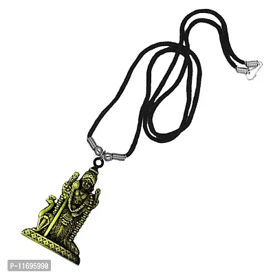 AFH South Indian Lord Murugan Kartikeya Tamil Om VEL Bronze Locket with Cord Chain Pendant-thumb3