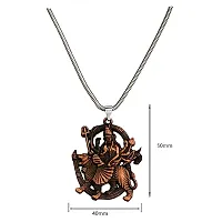 AFH Maa Durga Sherawali Mata Copper Locket with Snake Chain Pendant for Men and Women-thumb1