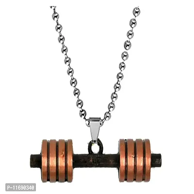 AFH Dumbbells Fitness Bodybuilding Sports dumbbell (barbell) Copper Locket With Stainless Steel Chain-thumb0