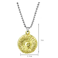 AFH Religious Buddhist Gold Locket With Stainless Steel Chain Pendant-thumb1