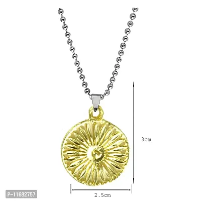 AFH Religious Buddhist Gold Locket With Stainless Steel Chain Pendant-thumb2